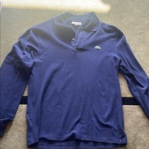 Lacoste Men's Blue Long Sleeve Polo Shirt